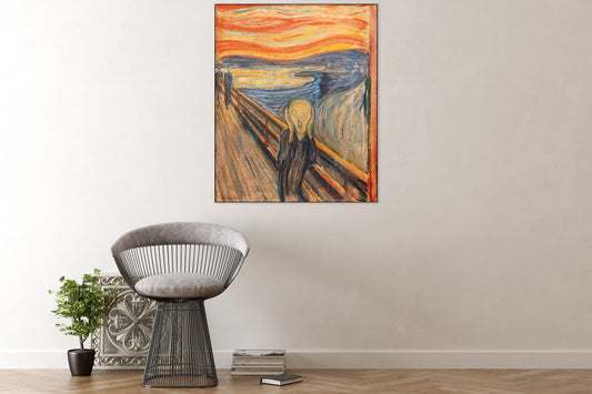Akoestisch schilderij De Schreeuw – Edvard Munch, geluiddempende wandkunst
