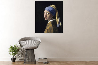 Tableau acoustique « La Jeune Fille à la perle » – Johannes Vermeer, œuvre murale insonorisante