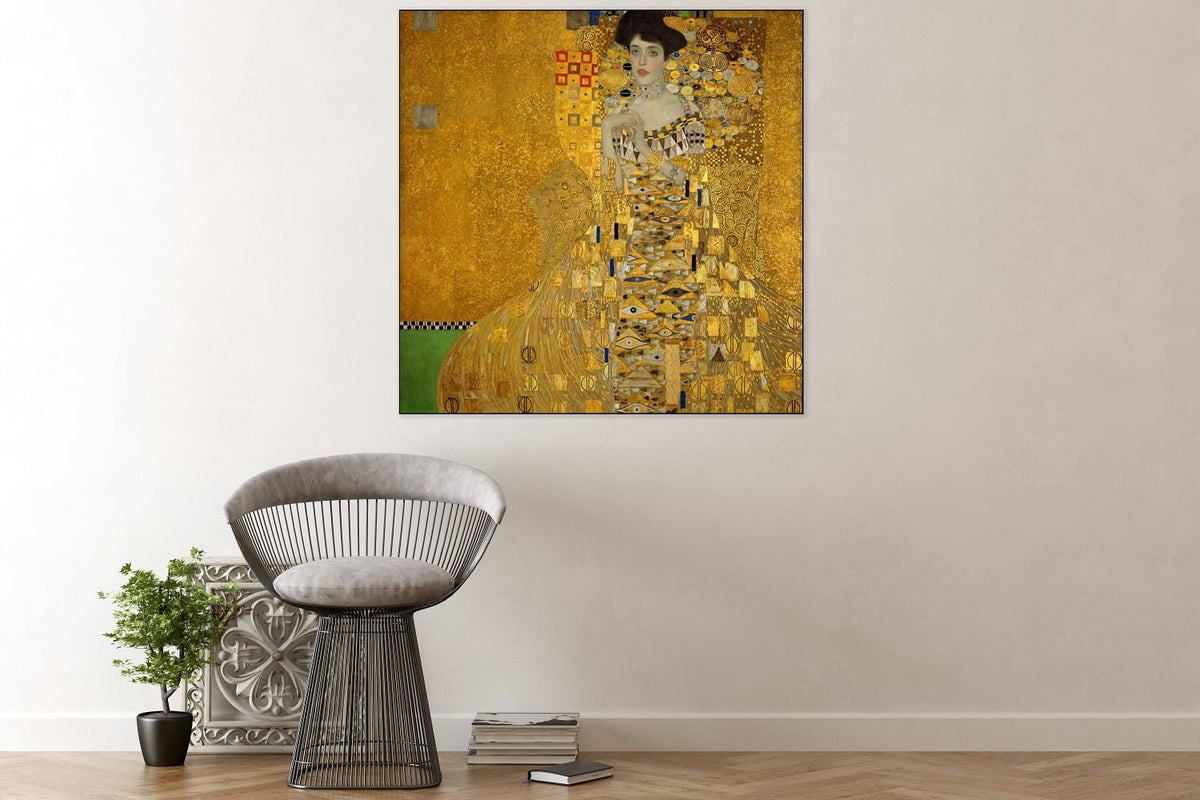 Peinture acoustique « Portrait d’Adèle Bloch-Bauer I » – Gustav Klimt, œuvre murale insonorisante