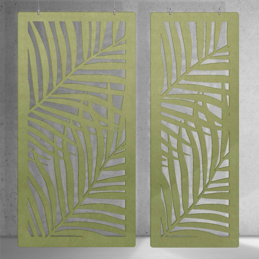 Roomdivider Palm – hangend kamerscherm met palmbladeren van vilt