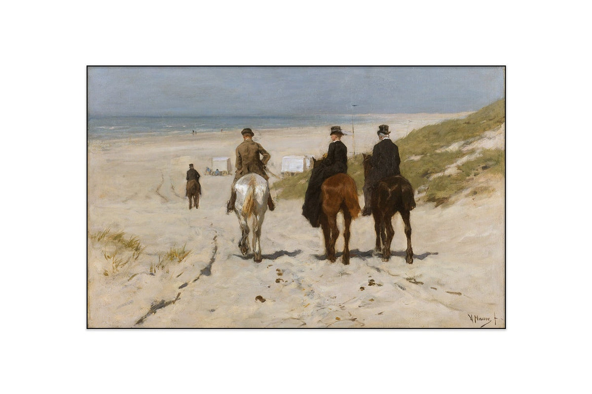 Peinture acoustique « Balade matinale sur la plage » – Anton Mauve, œuvre murale insonorisante