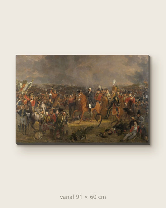 Akoestisch schilderij De slag bij Waterloo – productfoto op effen achtergrond