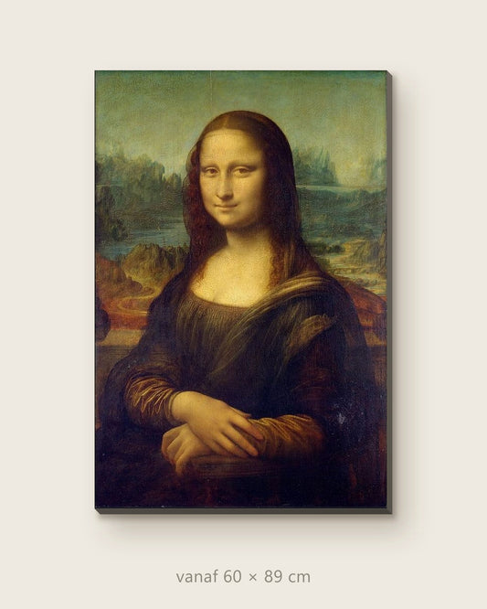 Akoestisch schilderij Mona Lisa – productfoto op effen achtergrond