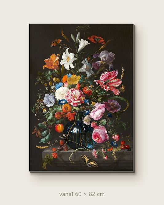 Akoestisch schilderij Stilleven met bloemen – productfoto op effen achtergrond
