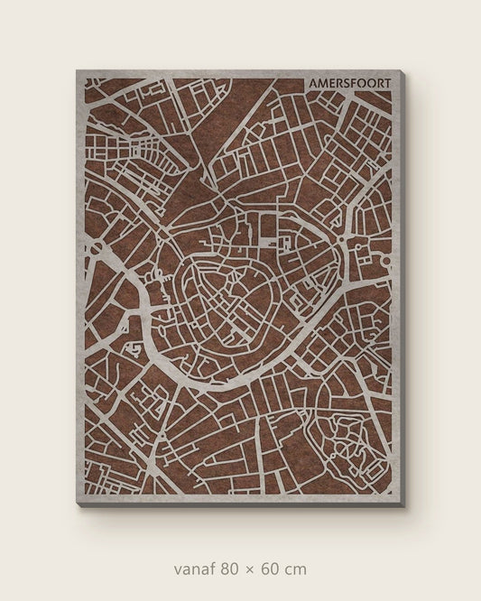 Akoestische City Map – productfoto op effen achtergrond