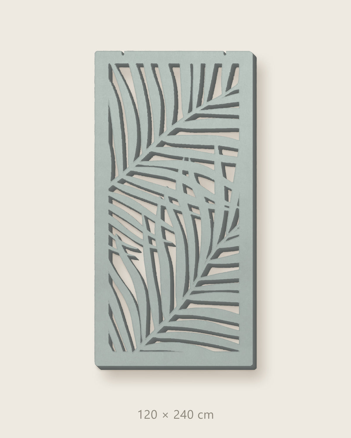 Een roomdivider met bladpatroon