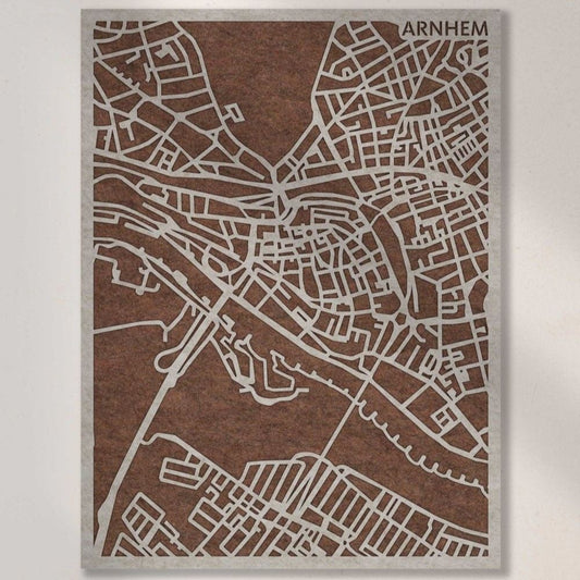 Akoestische City Map Arnhem – 3D-stadskaart van PET-vilt