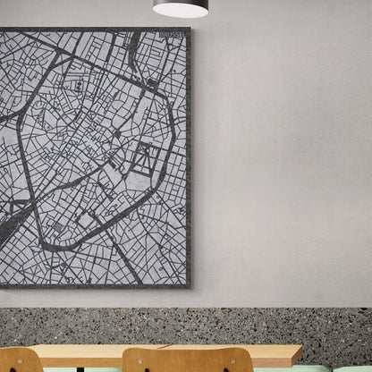 Akoestische City Map Brussel – 3D-stadskaart van PET-vilt