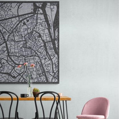 Akoestische City Map Gent – 3D-stadskaart van PET-vilt