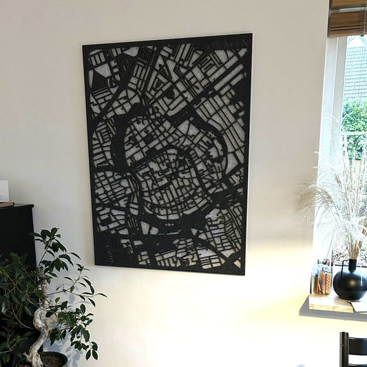 Akoestische City Map Groningen – 3D-stadskaart van PET-vilt