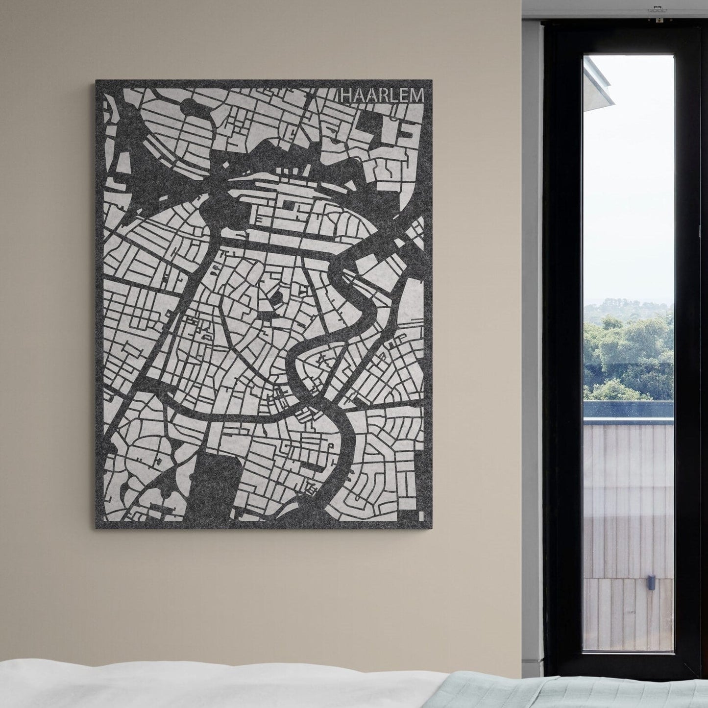 Akoestische City Map Haarlem – 3D-stadskaart van PET-vilt