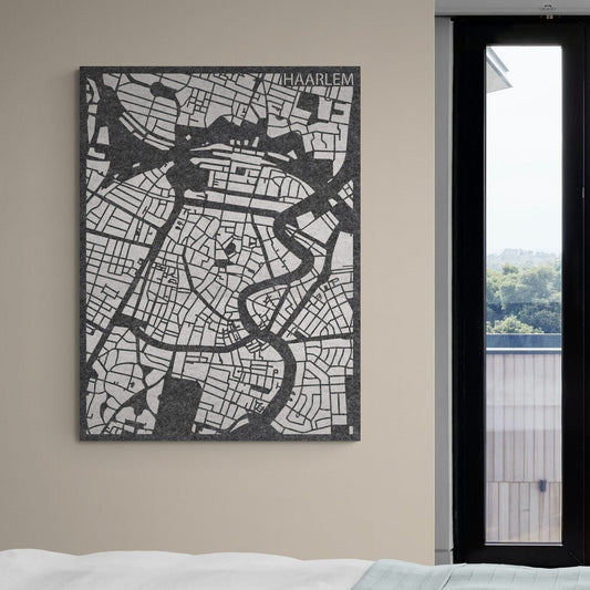 Akoestische City Map Haarlem – 3D-stadskaart van PET-vilt
