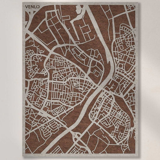 Akoestische City Map Venlo – 3D-stadskaart van PET-vilt