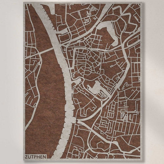 Akoestische City Map Zutphen – 3D-stadskaart van PET-vilt