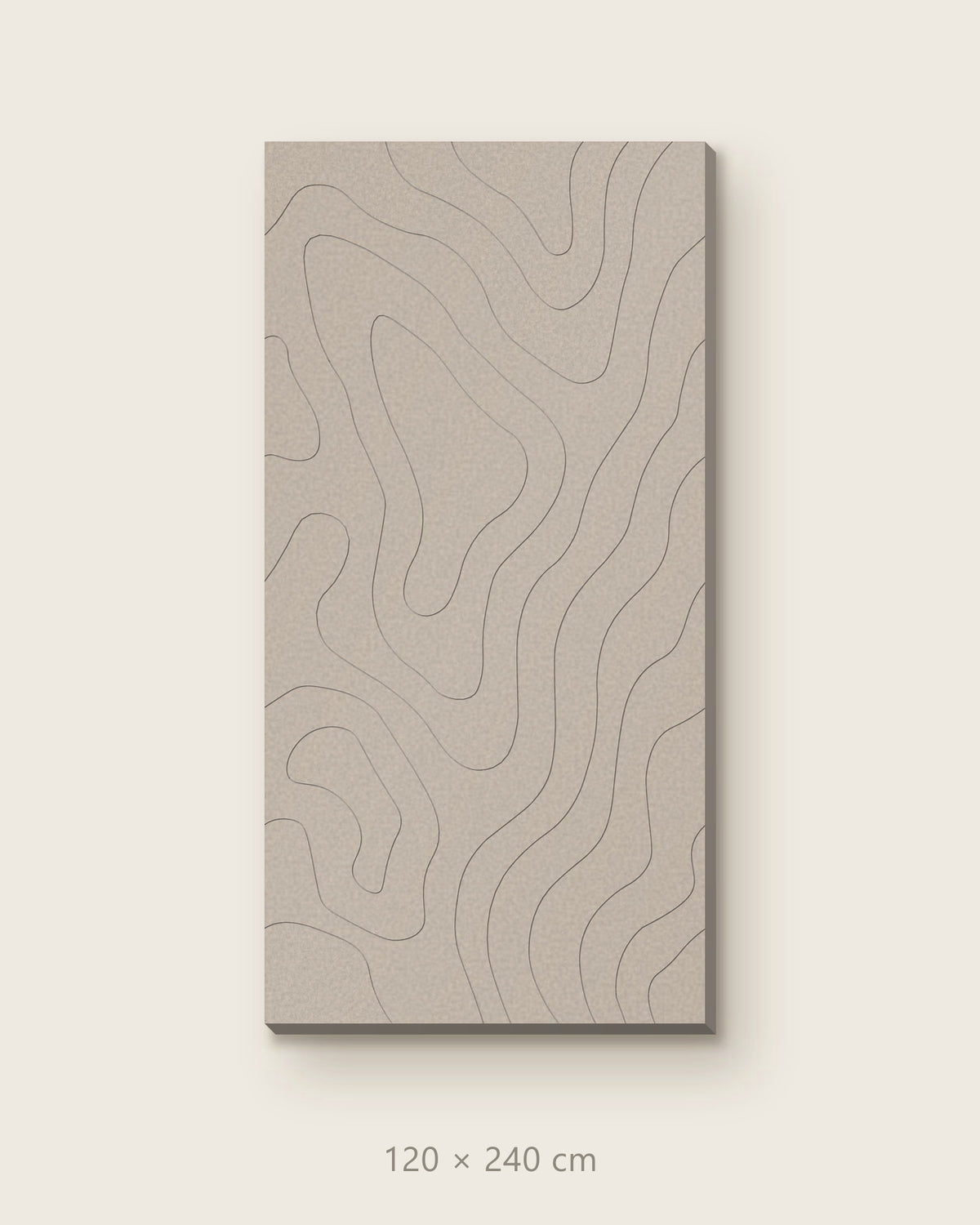 Een landkaart als wandpaneel